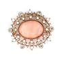 Vintage Pink Pearl & Crystal Costume Brooch