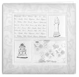 Pioneer 12-Inch-By-12-Inch 4 Frame Farbric Cover Memory Book, White
