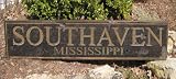 SOUTHAVEN, MISSISSIPPI - Rustic Hand Painted Wooden Sign - 7.25 X 36 Inches