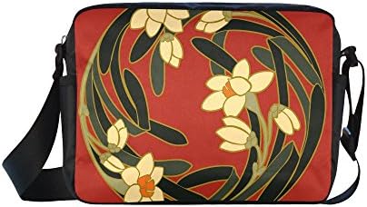 HomeWishes Flower Nylon Waterproof Crossbody Nylon Bags for Women Girl,Black