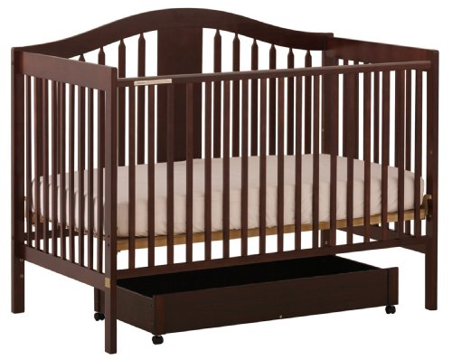 Stork Craft Chelsea 4-in-1 Stages Fixed Side Crib, Cherry