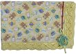 Handmade Baby Blanket with Hand-crocheted Border and Removable Flower Pin for Mom