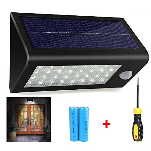 400lumens max 32led solar lights, hallomall waterproof …
