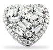 Sterling Silver 1.6 CTW Heart Shaped CZ Cluster Ring