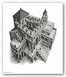 Ascending and Descending by M.C. Escher 14"x11" Art Print Poster