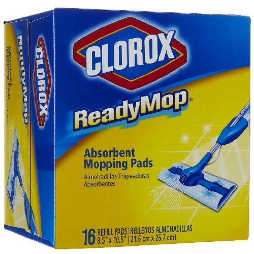 Clorox ReadyMop Absorbent Mopping Pads, 16 ct (Case of 6)