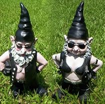 Big Sale Garden Gnome Motorcycle Biker Couple
