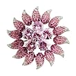 Pink Sunflower Brooches & Pins Swarovski Crystal