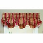 Waverly Sweetwater Stripe Window Valance, Red