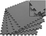 24" x 24" Solid Gray Color EVA Puzzle Mats
