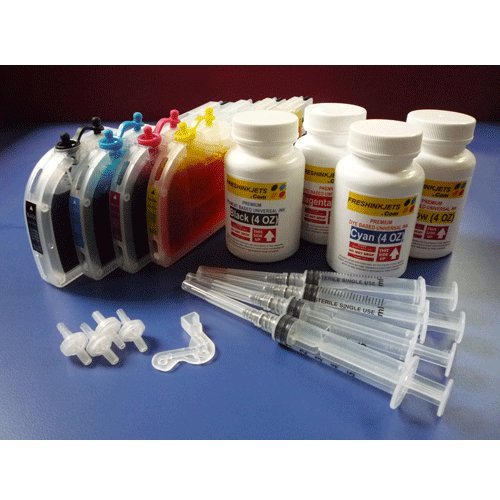 Compatible Brother LC-61 LC61 LC-65 LC65 Ink Cartridges with 4oz Ink Refill kit Combo for MFC-J270W MFC-J410W MFC-J415W MFC-J615W MFC-J630W