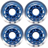 Blue Blank 72mm 78A Inline INDOOR Skate Wheels 4-Pack