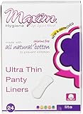 Maxim Ultra Thin, Contour, Chlorine Free, Hypoallergenic Pantiliners, Light Days, 24 Count Boxes (Pack of 3)
