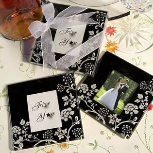 Elegant Flower Coaster Wedding Favors with Internal Pictures, 72