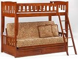 Newport Twin over Futon Bunk Bed with Cherry Finish