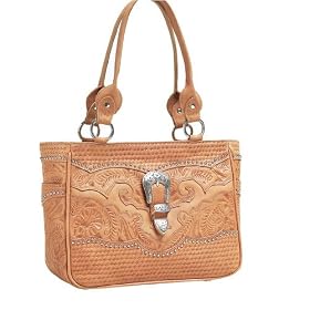 Zip-top Western Satchel Tote Purse By American West All Colors 374