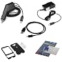 Solid Black Rubberized Snap On Crystal Case with Clip + Rapid Car Charger + Home Travel Charger + Clear Durable Reusable LCD Screen Protector + USB Data Cable for T-Mobile HTC G1 Google Phone Dream Smartphone