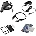 Solid Black Rubberized Snap On Crystal Case with Clip + Rapid Car Charger + Home Travel Charger + Clear Durable Reusable LCD Screen Protector + USB Data Cable for T-Mobile HTC G1 Google Phone Dream Smartphone