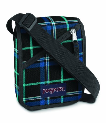 JanSport Herren Umh&auml;ngetasche Flagstaff, black/blue streak perry plaid, 22x16x4 cm, 2 Liter, TUA0_7ZD