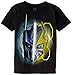 Transformers Little Boys' Optimus Bumblebee Split Face Short Sleeve Tee, Black, 7