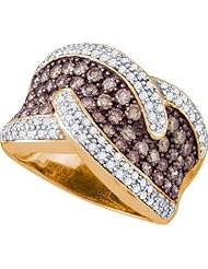 2.10CTW COGNAC DIAMOND LADIES FASHION BAND