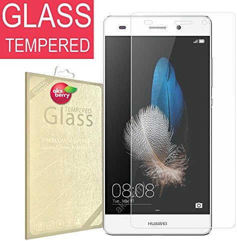 Huawei Ascend P8 Lite [ Tempered Glass ] Screen Protector, Aksberry(R) Premium Shatter Proof Ballistic Glass, [ 0.2mm thickness ] Ultra Clear (Lifetime Warranty)