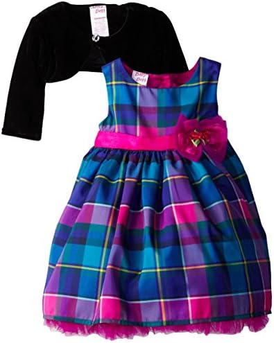 Blueberi Boulevard Baby-Girls Newborn Muti Plaid Special Occasion Dress