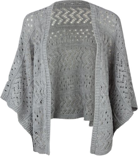 Full Tilt Open-Weave Wrap Sweater
