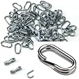 95 Oval X2 Power Rings 50% Stronger Than Round Split Rings Zinc Plated Connectors for Key Rings, Lures Fishing Tackle (6x12mm 0.236x0.472 in)