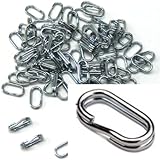 95 Oval X2 Power Rings 50% Stronger Than Round Split Rings Zinc Plated Connectors for Key Rings, Lures Fishing Tackle (6x12mm 0.236x0.472 in)