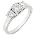 Three Stone Round Brilliant Diamond Ring 1.00ctw (HI/I1) in Platinum