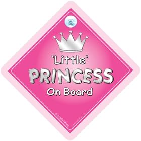 Little Princess on Board, Little princess on board Car Sign, SILVER, Baby on Board Sign, baby on board, Child On Board, Bumper Sticker Style, Princess Signs