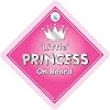 Little Princess on Board, Little princess on board Car Sign, SILVER, Baby on Board Sign, baby on board, Child On Board, Bumper Sticker Style, Princess Signs