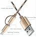 Multi Charger, 2 in 1 Lightning & Micro USB Charging and Syncing Cable Nylon Braided with 8 Pin Lightning / Micro USB 2.0 Convertible Ports for iPhone 7 plus/6S plus/5/SE, iPad, Android