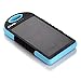 Levin 12000mAh Solar Panel USB Port External Battery Power Pack for Smartphones, Tablets, Gopro Camera and USB Charged Devices - Blue