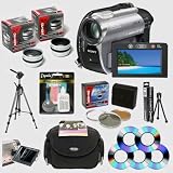 Sony DCR-DVD308 DVD Camcorder + Lenses + Filters + Pro Accessory Kit