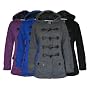 New Ladies Womens Hood Duffle Trench Hooded Pocket&hellip Vitageclothing