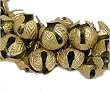 Brass Bells, 5/8" wide, 100 count, strung on wire