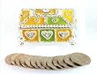 Wedding Ceremonial Arras, or 13-silver plated Coins, with Multicolored Treasure Box and Gift Box: Imported and Hand-Made
