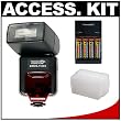 Phoenix DZBIS-112iTTL Digital Autofocus Flash (E-TTL II, E-TTL, TTL) + Sto-Fen Omni-Bounce Diffuser + 4 Batteries & Charger for Canon EOS Rebel XT, XTi, XS, XSi, 20D, 30D, 40D, 5D Digital SLR Cameras