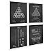 Gnosis Picture Archive Billiards Pool Room Decor Set of 4 Art Prints of Billiard Pool Table Billiard Balls Billiard Cue Invention Diagrams Patents_Billiard_Chk4A