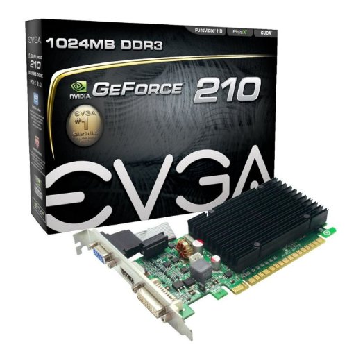 EVGA passiv 64bit NVIDIA GeForce 210 Grafikkarte (PCI-e, 1GB GDDR3 Speicher, HDMI, DVI, 1  Preisvergleich