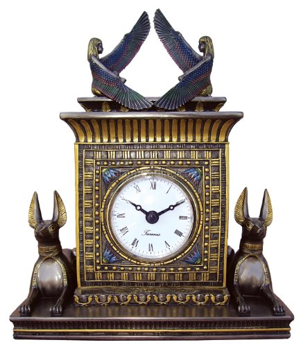 Sale - Egyptian Anubis & Isis Clock - Ships Immediately