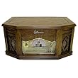 Emerson EME-NR303TTC 4-in-1 Vintage Classic Turntable Real Wood Stereo System with AM/FM Radio, CD, Cassette Tape, and Full Size Record Player Emerson EME-NR303TTC 4-in-1 Vintage Classic Turntable Real Wood Stereo System with AM/FM Radio, CD, Cassette Tape, and Full Size Record Player