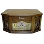 Emerson EME-NR303TTC 4-in-1 Vintage Classic Turntable Real Wood Stereo System with AM/FM Radio, CD, Cassette Tape, and Full Size Record Player