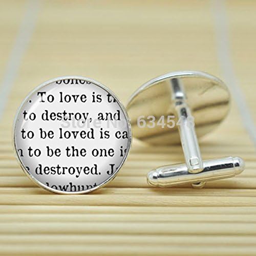 Pretty Lee Mortal Instruments To Love Is To Destroy Shadowhunter City Of Bones In Silver Cufflinks Glass Cabochon Cufflinks C3762