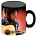 Silver Buffalo Bob Marley and Guitar, Jumbo Ceramic Mug, 20 Ounces, Multicolored (BM0734)
