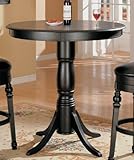 Bar Table with Turned Base Black Finish