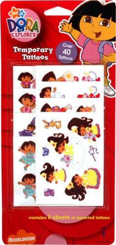 Childrens Toyshop  Toys : Dora the Explorer Temporary Tattoo Pack of 40