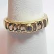 14K Yellow Gold Purple Diamond Ring